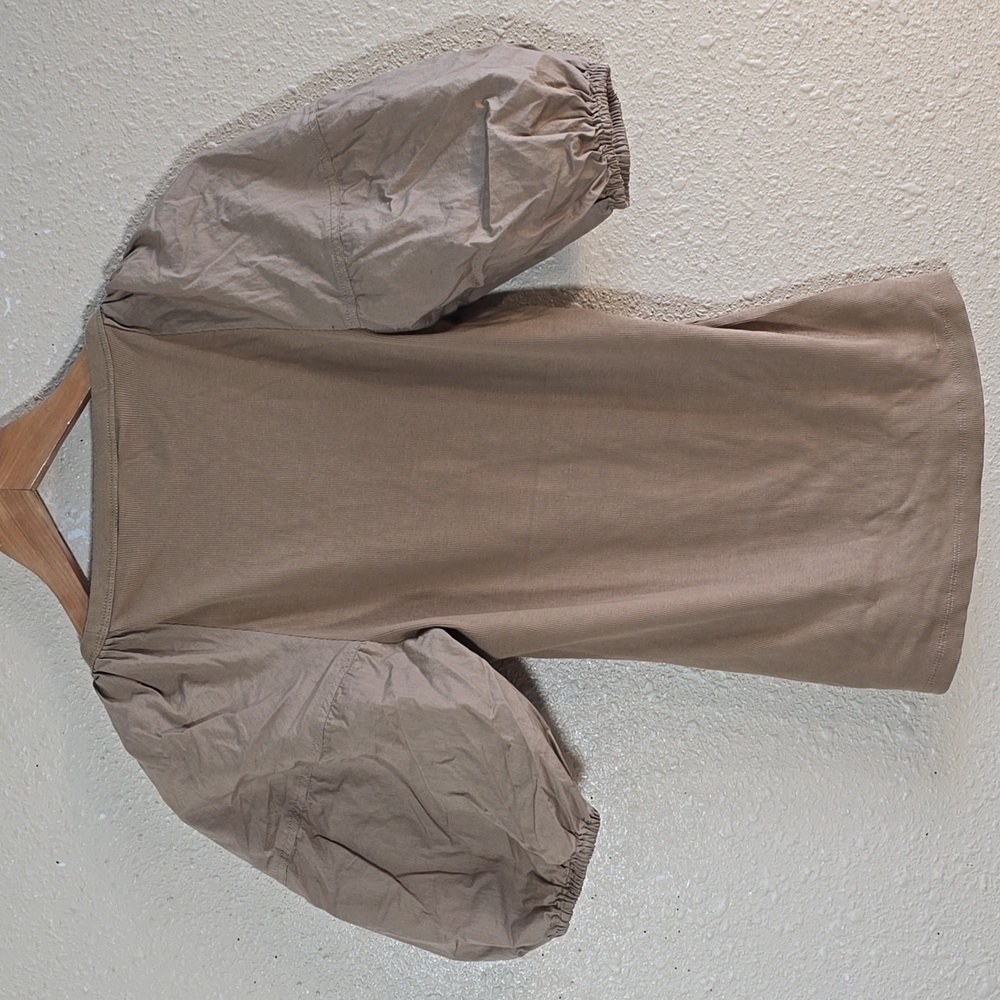 Ralph Lauren Tan Puff Sleeve Top - Picture 6 of 7
